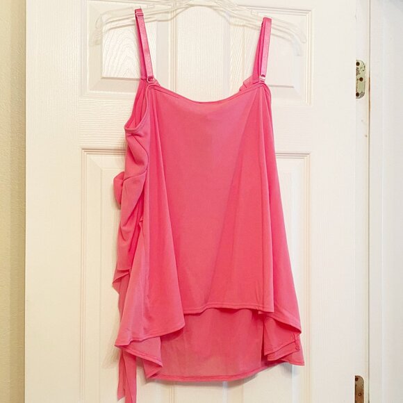 NWT Torrid Pink Surplice Mesh Ruffle Cami Size 3 - Picture 3 of 3